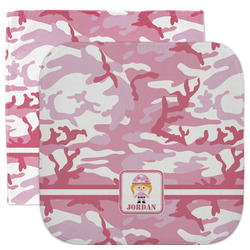 Pink Camo Facecloth / Wash Cloth (Personalized)