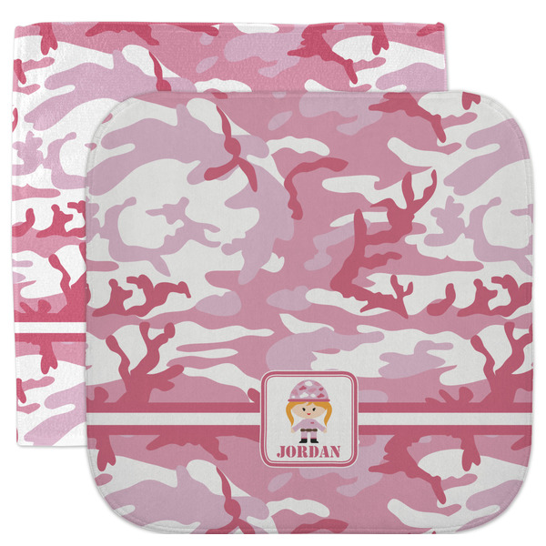 Custom Pink Camo Facecloth / Wash Cloth (Personalized)
