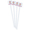 Pink Camo White Plastic Stir Stick - Single Sided - Square - Front