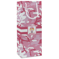 Pink Camo Wine Gift Bags - Gloss (Personalized)