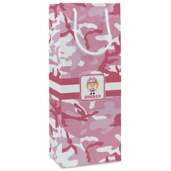 Pink Camo Wine Gift Bags - Matte (Personalized)