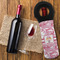 Pink Camo Wine Tote Bag - FLATLAY