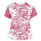 Pink Camo Womens Crew Neck T Shirt - Main