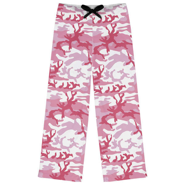 Custom Pink Camo Womens Pajama Pants - XS