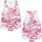 Pink Camo Womens Racerback Tank Tops - Medium - Front and Back