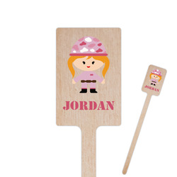 Pink Camo 6.25" Rectangle Wooden Stir Sticks - Double Sided (Personalized)