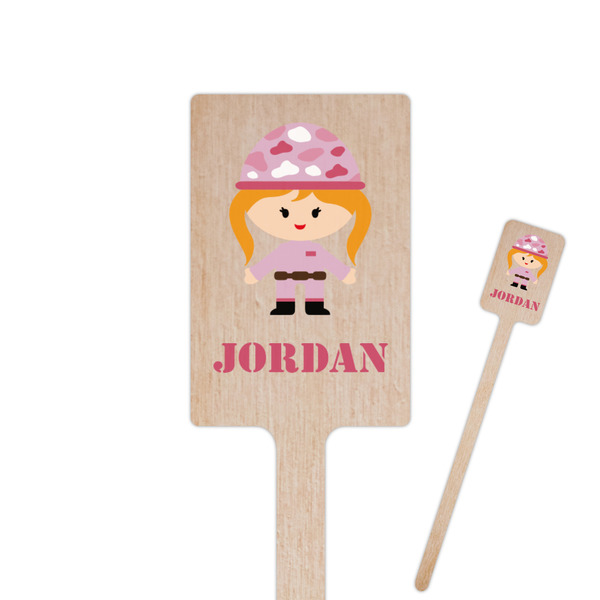 Custom Pink Camo Rectangle Wooden Stir Sticks (Personalized)