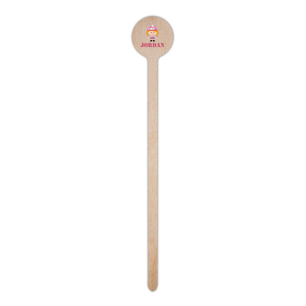 Pink Camo Wooden 6" Stir Stick - Round - Single Stick