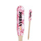 Pink Camo Wooden Food Pick - Paddle - Closeup