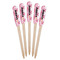 Pink Camo Wooden Food Pick - Paddle - Fan View