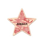 Pink Camo Genuine Maple or Cherry Wood Sticker (Personalized)