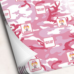 Pink Camo Wrapping Paper Sheets - Single-Sided - 20" x 28" (Personalized)