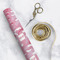 Pink Camo Wrapping Paper Roll - Matte - In Context
