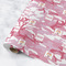 Pink Camo Wrapping Paper Roll - Matte - Medium - Main