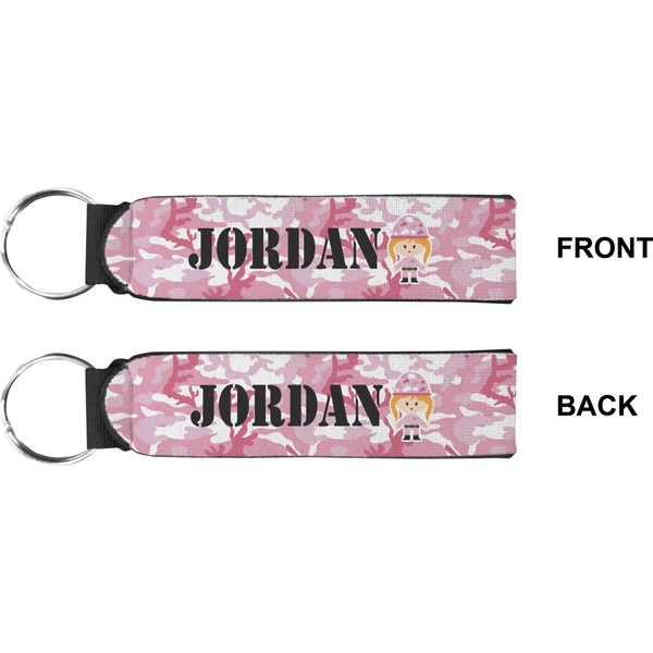 Pink Camo Wristlet (Front + Back)