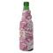 Pink Camo Zipper Bottle Cooler - ANGLE (bottle)
