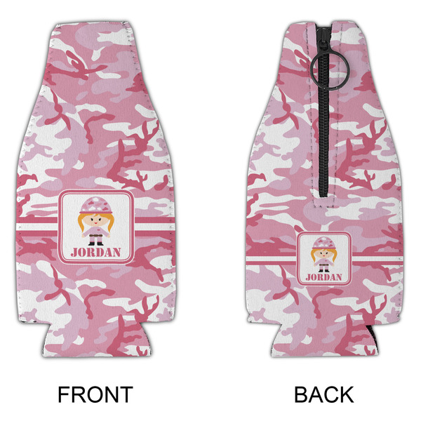 Pink Camo Zipper Bottle Cooler - APPROVAL