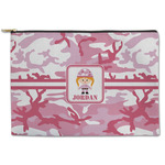 Pink Camo Zipper Pouch (Personalized)