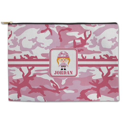 Pink Camo Zipper Pouch (Personalized)