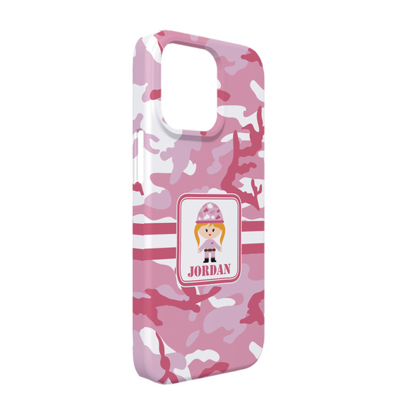 Custom Pink Camo iPhone Case - Plastic - iPhone 13 (Personalized)