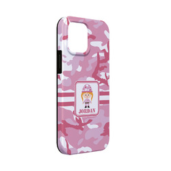 Pink Camo iPhone Case - Rubber Lined - iPhone 13 Mini (Personalized)