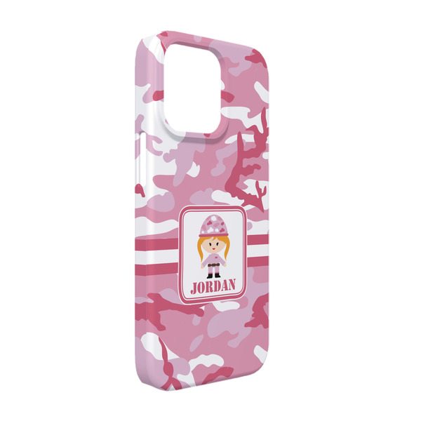 Custom Pink Camo iPhone Case - Plastic - iPhone 13 Pro (Personalized)