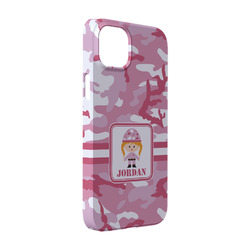 Pink Camo iPhone Case - Plastic - iPhone 14 Pro (Personalized)