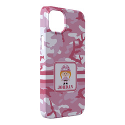 Pink Camo iPhone Case - Plastic - iPhone 14 Pro Max (Personalized)