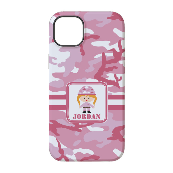 Pink Camo iPhone 14 Tough Case - Back