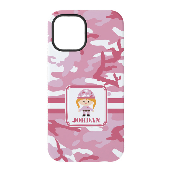 Pink Camo iPhone 15 Pro Tough Case - Back