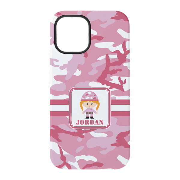 Pink Camo iPhone 15 Tough Case - Back