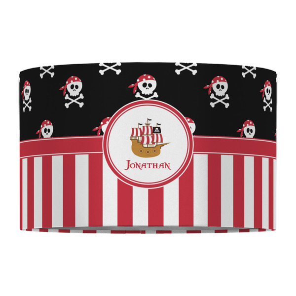 Pirate & Stripes 12" Drum Lampshade - FRONT (Fabric)