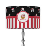 Pirate & Stripes 12" Drum Lamp Shade - Fabric (Personalized)