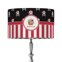 Pirate & Stripes 12" Drum Lamp Shade - Fabric (Personalized)