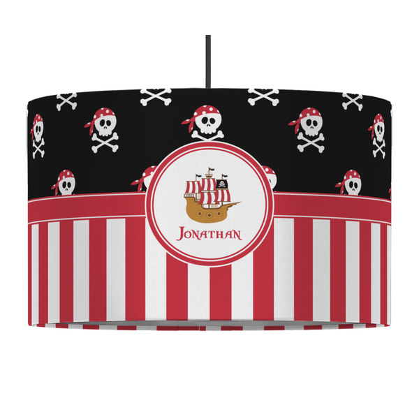 Pirate & Stripes 12" Drum Lampshade - PENDANT (Fabric)