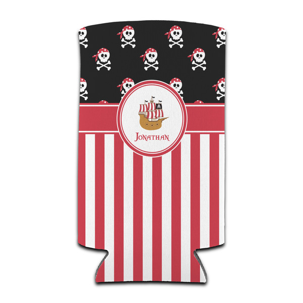 Custom Pirate & Stripes Can Cooler (tall 12 oz) (Personalized)