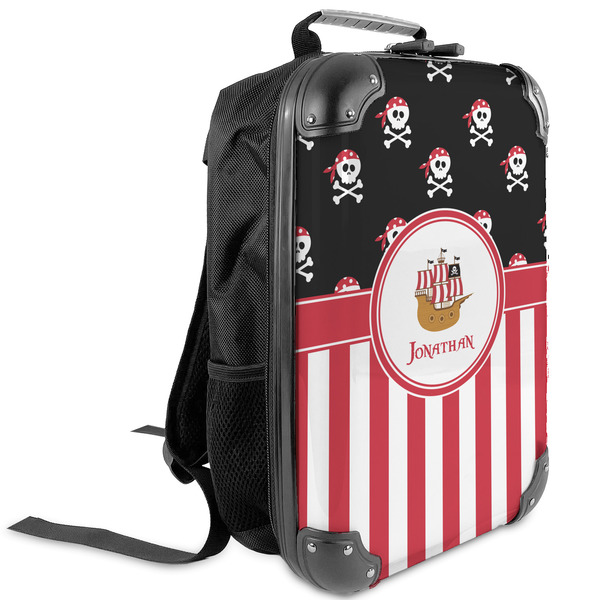 Custom Pirate & Stripes Kids Hard Shell Backpack (Personalized)