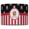 Pirate & Stripes 16" Drum Lampshade - FRONT (Fabric)