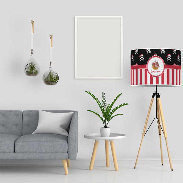 Pirate & Stripes 16" Drum Lampshade - LIFESTYLE