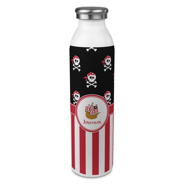 Custom Pirate & Stripes 20oz Stainless Steel Water Bottle - Full Print (Personalized)