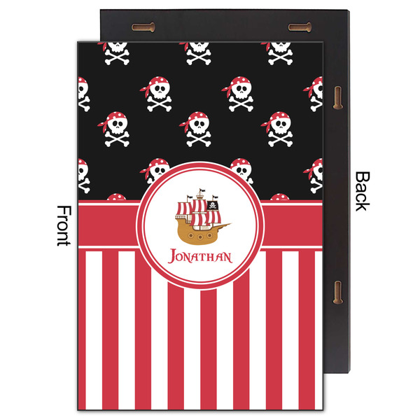 Pirate & Stripes 20x30 Wood Print - Front & Back View