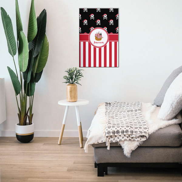 Pirate & Stripes 20x30 Wood Print - In Context