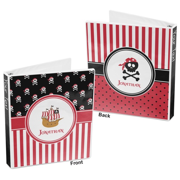 Pirate & Stripes 3-Ring Binder Front and Back