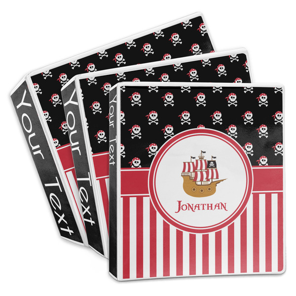Custom Pirate & Stripes 3-Ring Binder (Personalized)