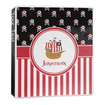 Pirate & Stripes 3-Ring Binder - 1 inch (Personalized)