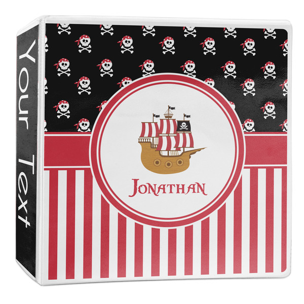 Custom Pirate & Stripes 3-Ring Binder - 2 inch (Personalized)