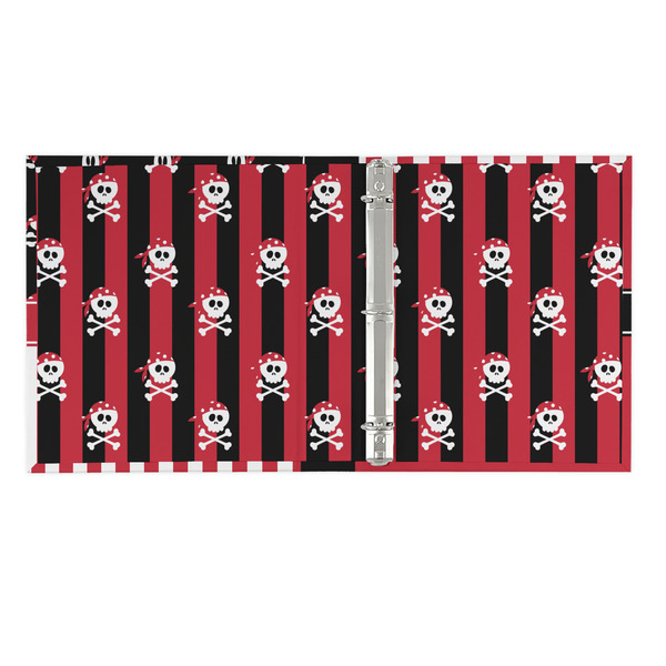 Pirate & Stripes 3 Ring Binders - Full Wrap - 1" - OPEN INSIDE
