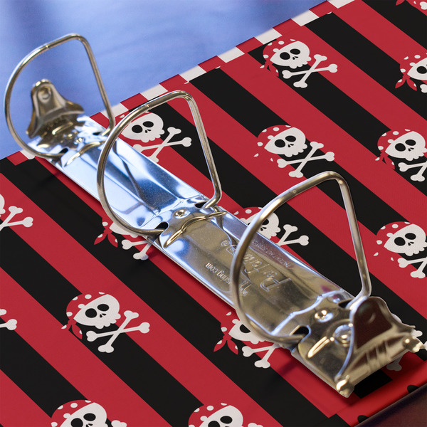 Pirate & Stripes 3 Ring Binders - Full Wrap - 2" - DETAIL