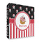 Pirate & Stripes 3 Ring Binder - Full Wrap - 2" (Personalized)