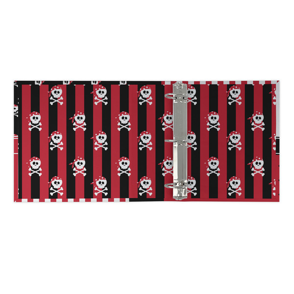 Pirate & Stripes 3 Ring Binders - Full Wrap - 2" - OPEN INSIDE